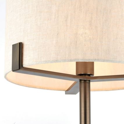 Endon 72631 - Lámpara de mesa HAYFIELD 1xE27/40W/230V bronce/gris