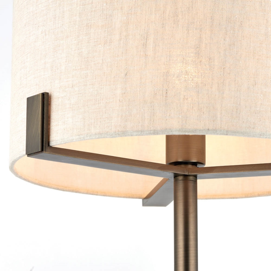 Endon 72631 - Lámpara de mesa HAYFIELD 1xE27/40W/230V bronce/gris