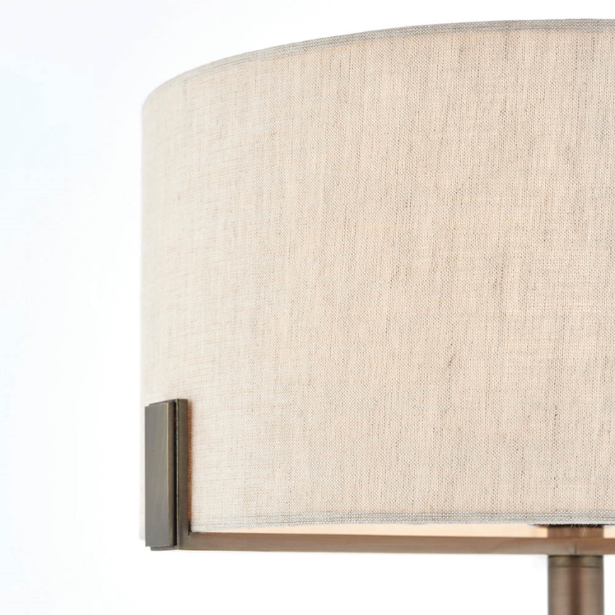 Endon 72631 - Lámpara de mesa HAYFIELD 1xE27/40W/230V bronce/gris