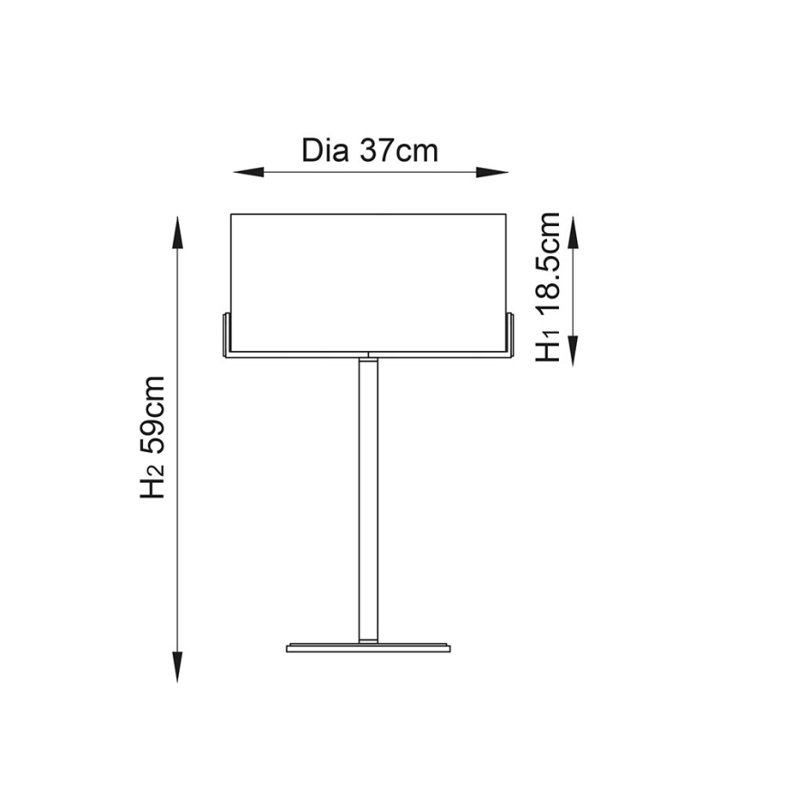 Endon 72631 - Lámpara de mesa HAYFIELD 1xE27/40W/230V bronce/gris