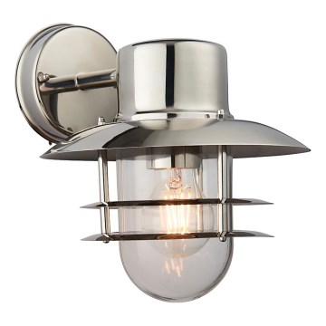 Endon 74703 - Aplique de pared exterior JENSON 1xE27/40W/230V IP44 cromo brillante
