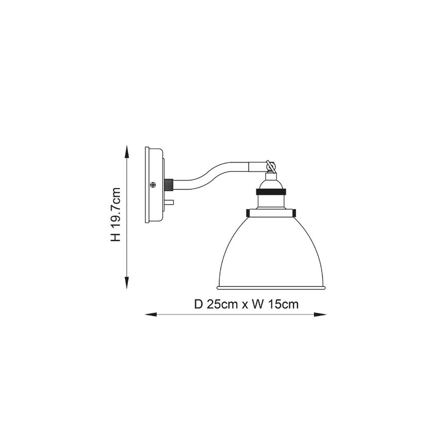 Endon 76330 - Foco de pared FRANKLIN 1xE14/40W/230V latón/taupe