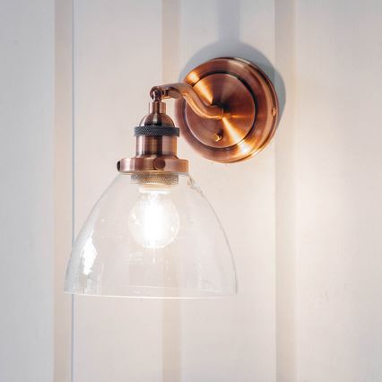 Endon 76334 - Aplique de pared tipo spot HANSEN 1xE14/40W/230V acabado en cobre