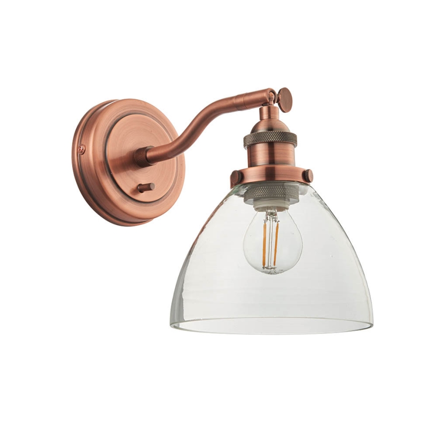 Endon 76334 - Aplique de pared tipo spot HANSEN 1xE14/40W/230V acabado en cobre