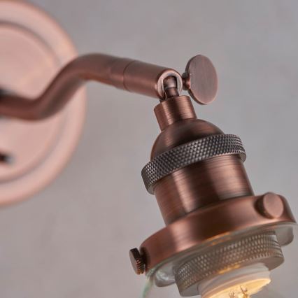 Endon 76334 - Aplique de pared tipo spot HANSEN 1xE14/40W/230V acabado en cobre