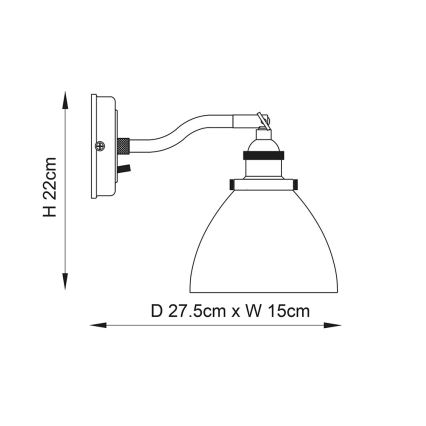 Endon 76334 - Aplique de pared tipo spot HANSEN 1xE14/40W/230V acabado en cobre