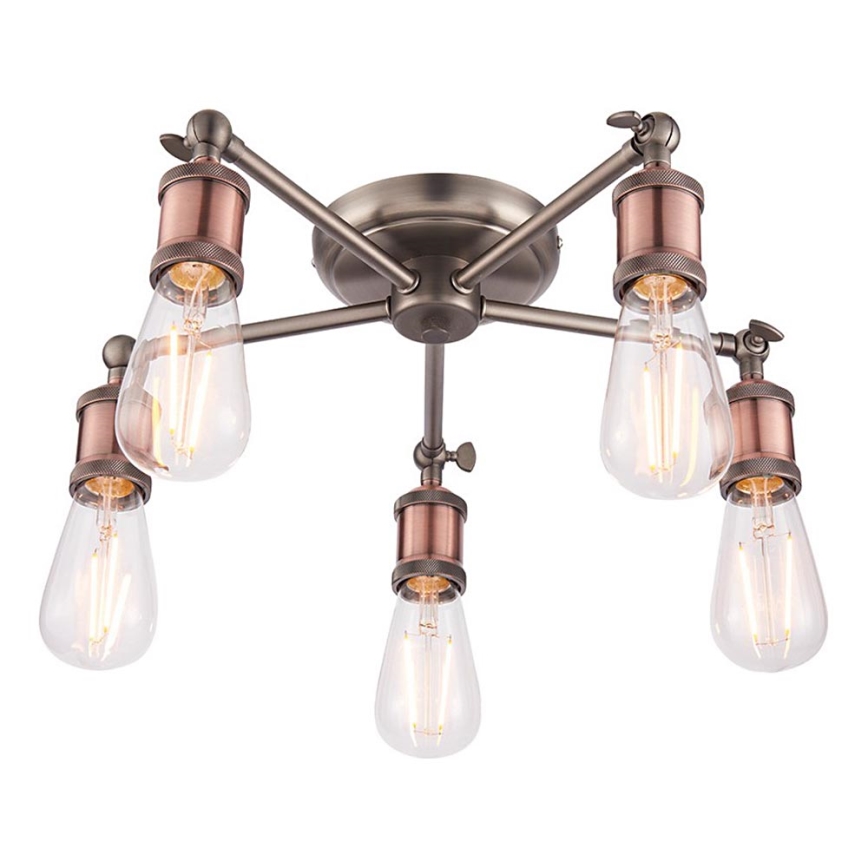Endon 76336 - Foco HAL 5xE27/10W/230V bronce/cobre