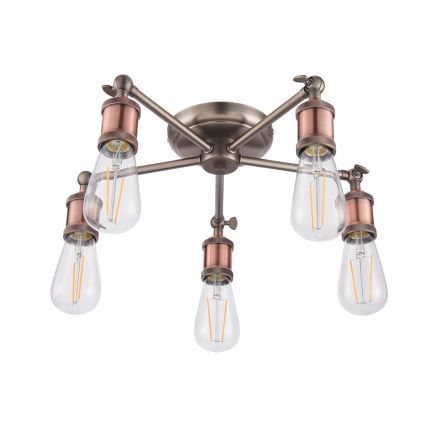 Endon 76336 - Foco HAL 5xE27/10W/230V bronce/cobre