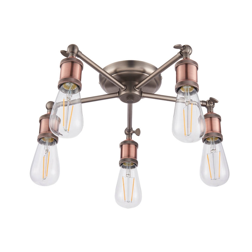 Endon 76336 - Foco HAL 5xE27/10W/230V bronce/cobre