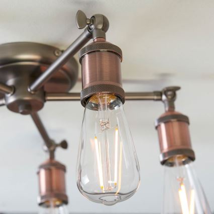 Endon 76336 - Foco HAL 5xE27/10W/230V bronce/cobre