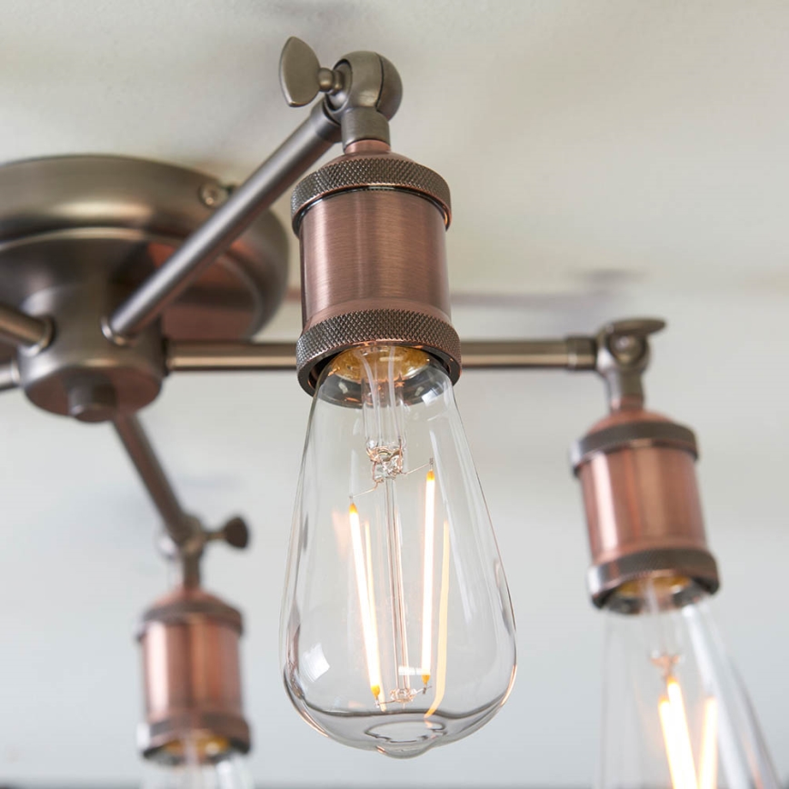 Endon 76336 - Foco HAL 5xE27/10W/230V bronce/cobre