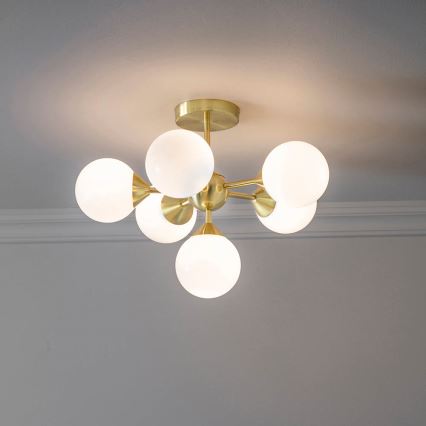 Endon 76501 - Lámpara colgante con varilla OSCAR 6xG9/5W/230V dorada