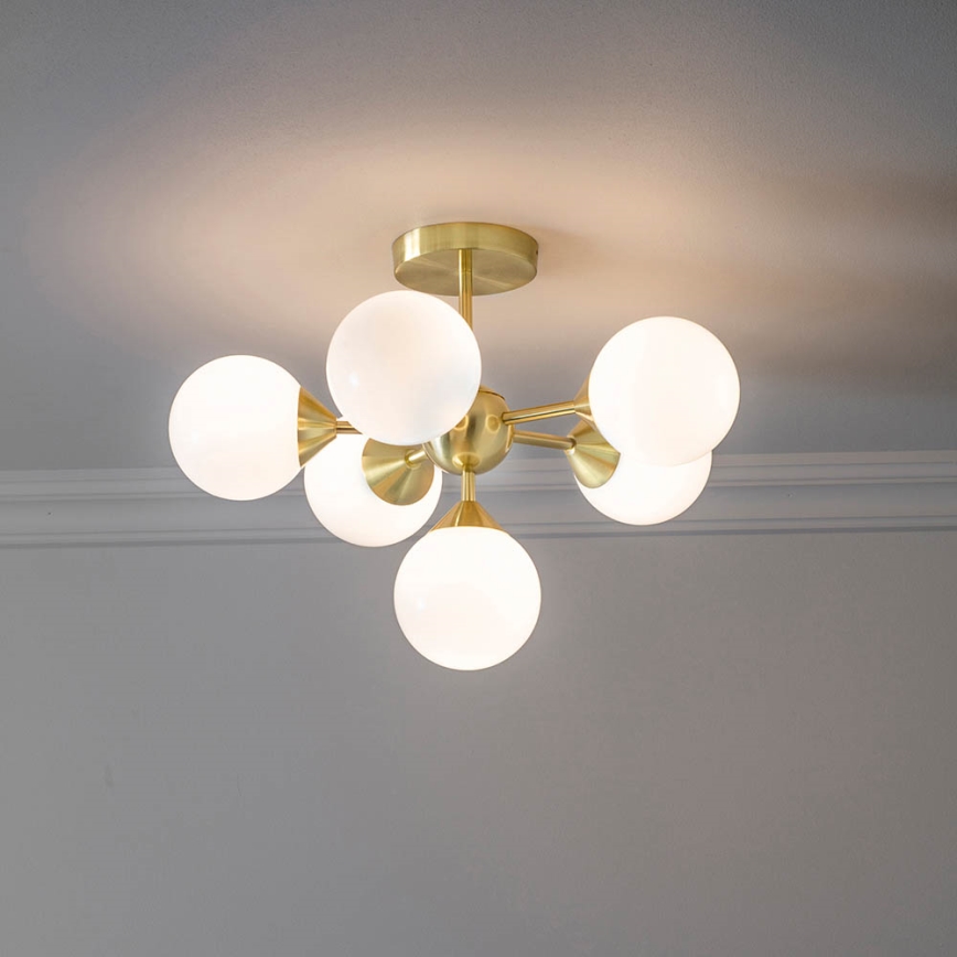 Endon 76501 - Lámpara colgante con varilla OSCAR 6xG9/5W/230V dorada