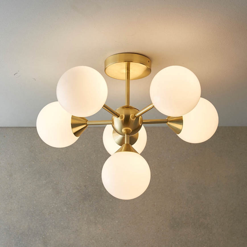 Endon 76501 - Lámpara colgante con varilla OSCAR 6xG9/5W/230V dorada