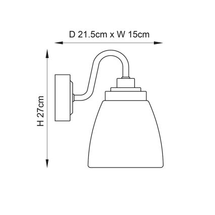 Endon 77088 - Aplique de pared para baño ASHBURY 1xE14/4W/230V IP44 cromo brillante