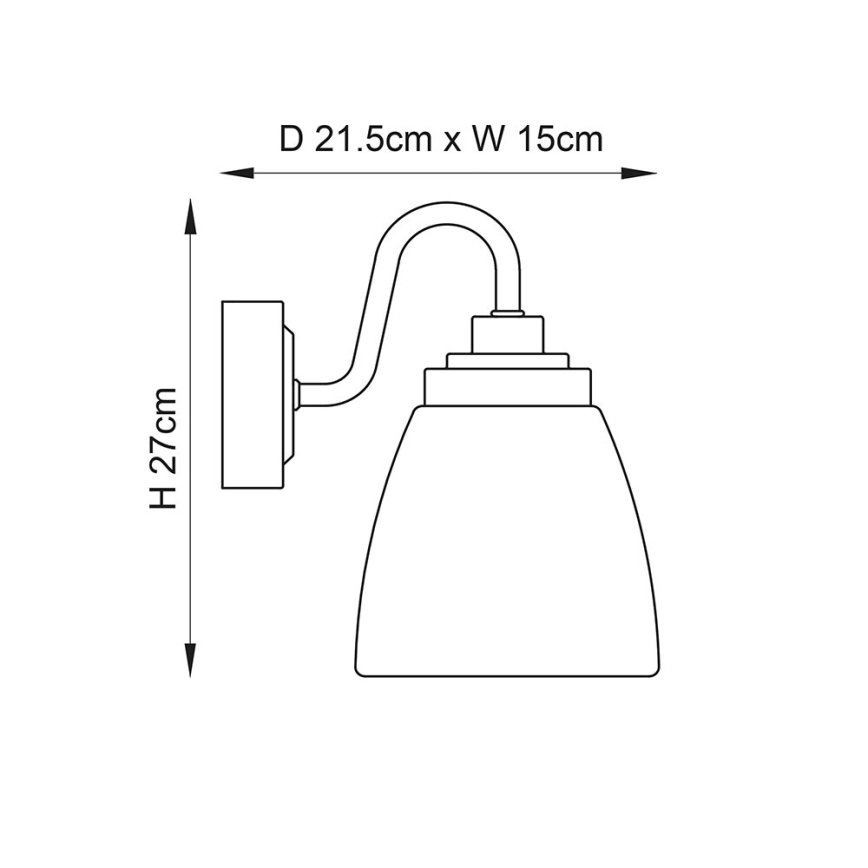 Endon 77088 - Aplique de pared para baño ASHBURY 1xE14/4W/230V IP44 cromo brillante