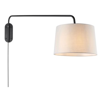 Endon 79380 - Lámpara de pared CARLSON 1xE27/40W/230V gris/negro