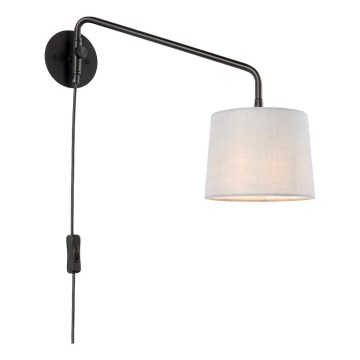 Endon 79500 - Lámpara de pared CARLSON 1xE14/40W/230V gris/negra