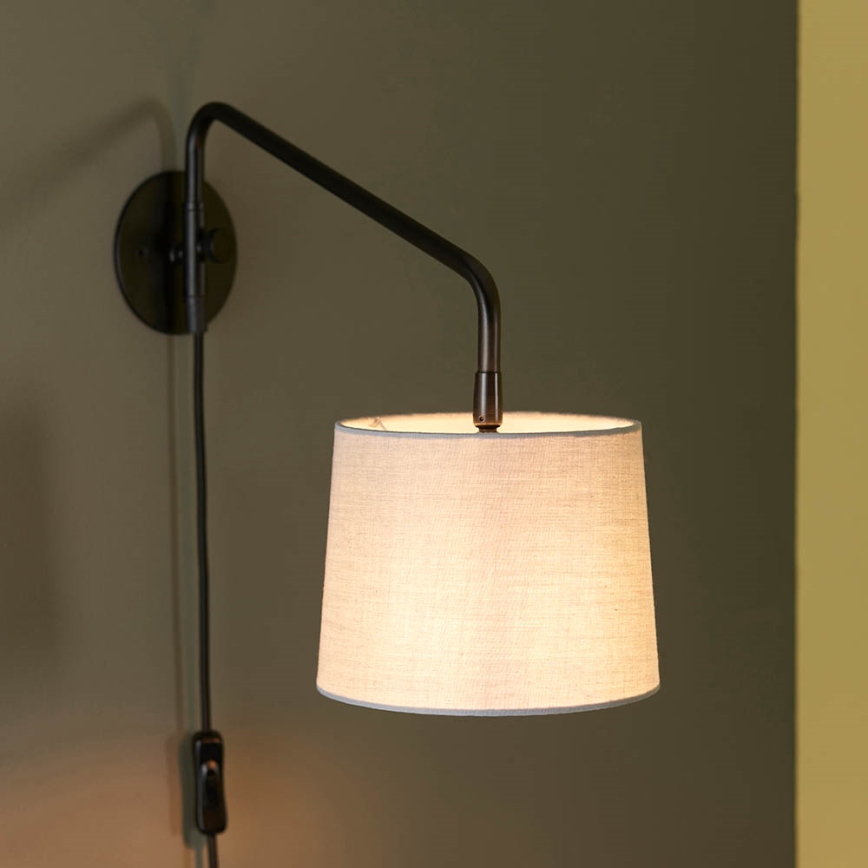 Endon 79500 - Lámpara de pared CARLSON 1xE14/40W/230V gris/negra