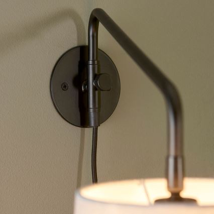 Endon 79500 - Lámpara de pared CARLSON 1xE14/40W/230V gris/negra