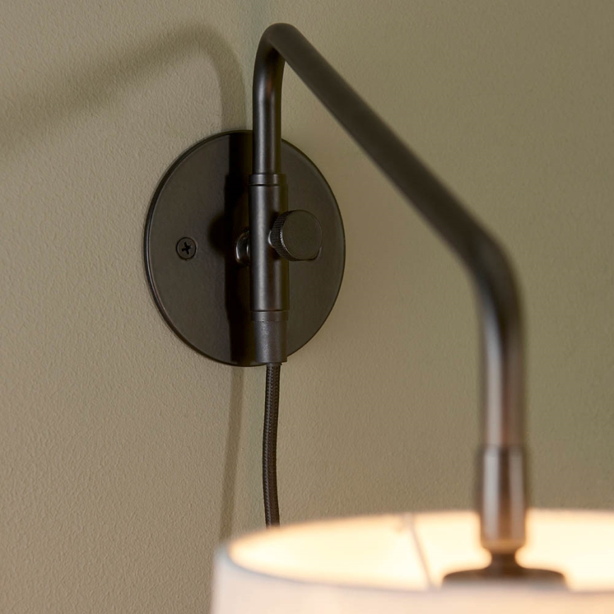 Endon 79500 - Lámpara de pared CARLSON 1xE14/40W/230V gris/negra