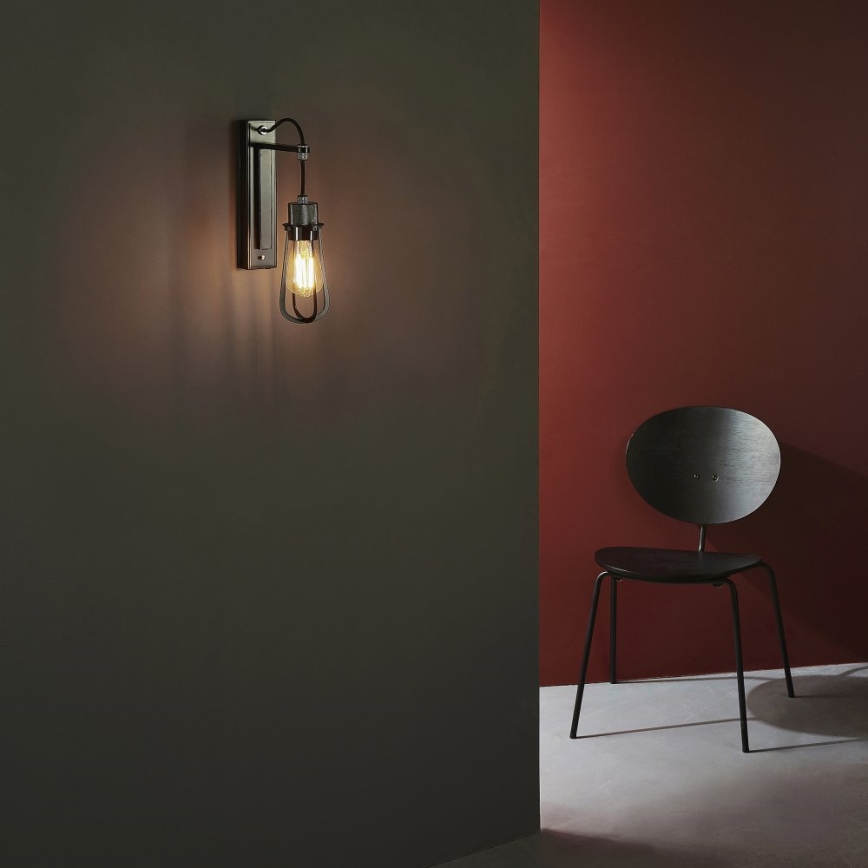 Endon 80950 - Aplique URBAN 1xE27/6W/230V negro