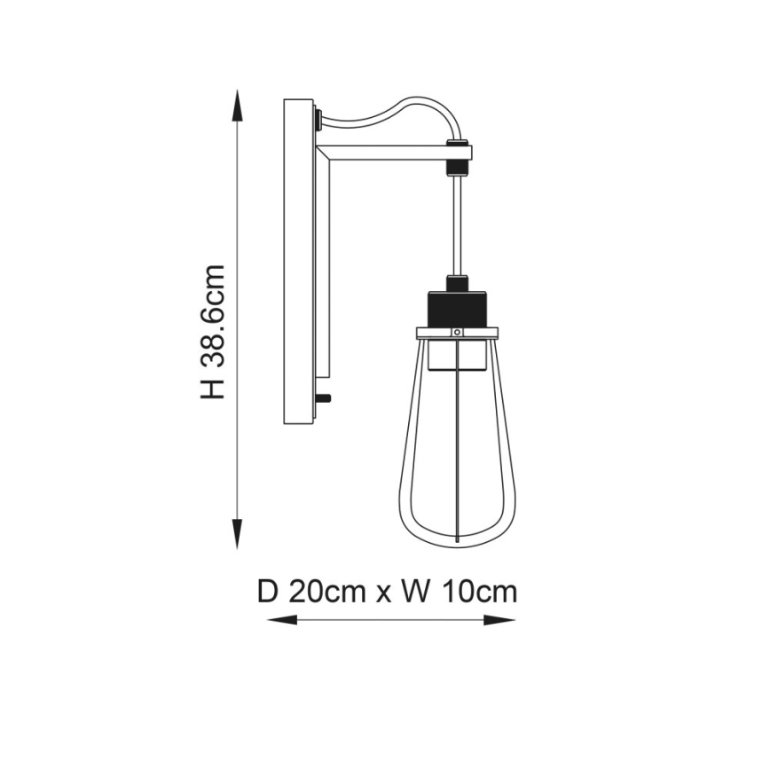 Endon 80950 - Aplique URBAN 1xE27/6W/230V negro