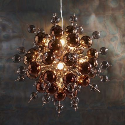 Endon 81584 - Lámpara colgante JOULES 9xE14/7W/230V cobre