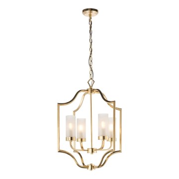 Endon 81914 - Lámpara colgante con cadena EDREA 4xE14/6W/230V latón