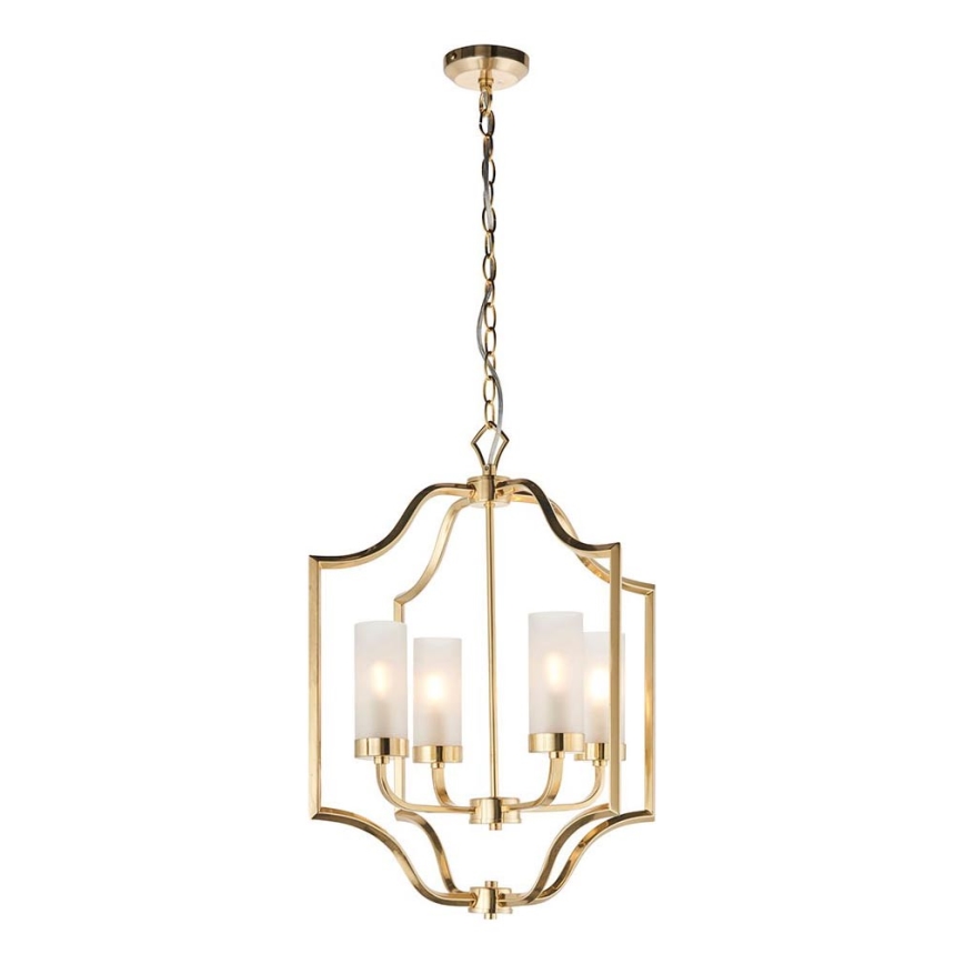 Endon 81914 - Lámpara colgante con cadena EDREA 4xE14/6W/230V latón