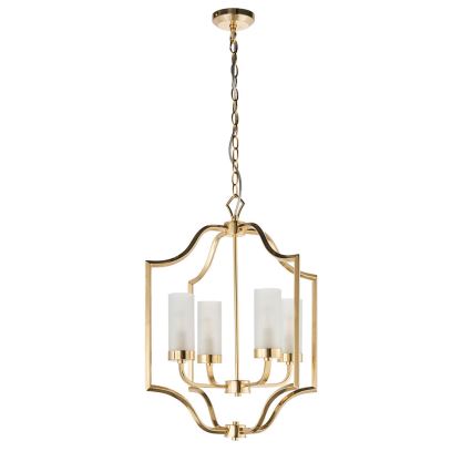 Endon 81914 - Lámpara colgante con cadena EDREA 4xE14/6W/230V latón