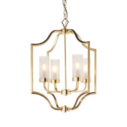 Endon 81914 - Lámpara colgante con cadena EDREA 4xE14/6W/230V latón