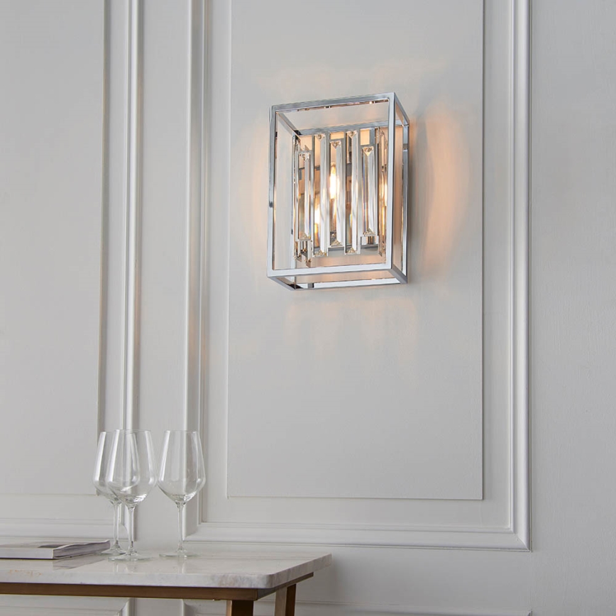 Endon 81932 - Aplique de pared ACADIA 1xE14/40W/230V cromo pulido