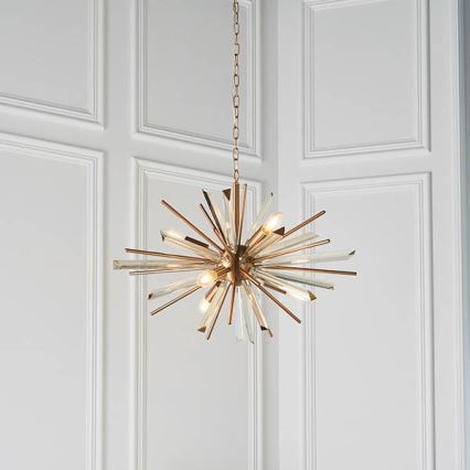 Endon 81936 - Lámpara colgante con cadena 6xE14/40W/230V acabado dorado