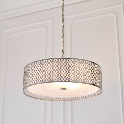 Endon 81969 - Lámpara colgante con cadena CORDERO 3xE27/10W/230V cromo mate