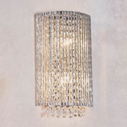 Endon 81978 - Aplique de cristal GALINA 2xG9/25W/230V cromo brillante