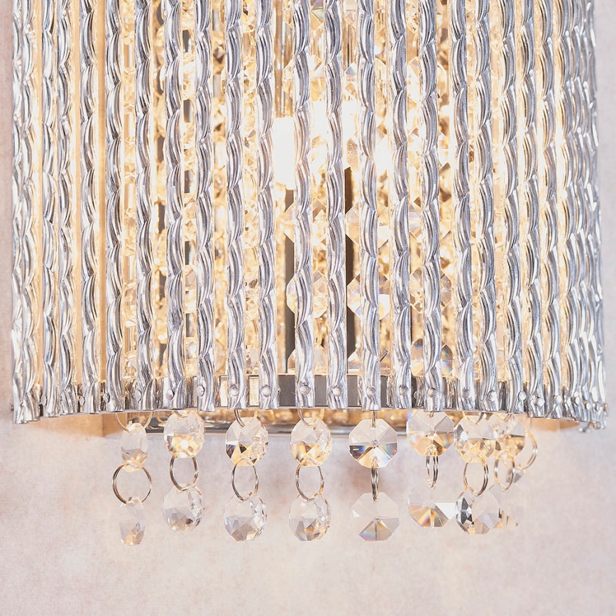 Endon 81978 - Aplique de cristal GALINA 2xG9/25W/230V cromo brillante
