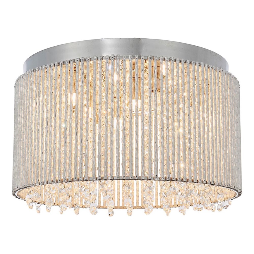 Endon 81980 - Plafón de cristal GALINA 10xG9/25W/230V cromo mate