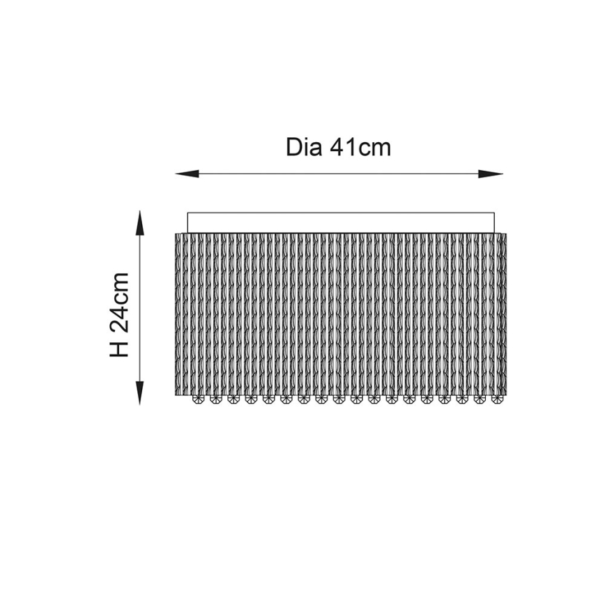 Endon 81980 - Plafón de cristal GALINA 10xG9/25W/230V cromo mate