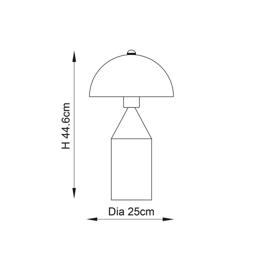 Endon 90522 - Lámpara de mesa NOVA 1xE27/60W/230V, latón