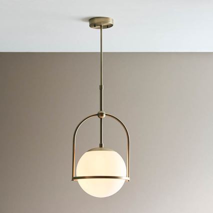 Endon 90844 - Lámpara de techo ONTARIO con varilla 1xE27/10W/230V latón