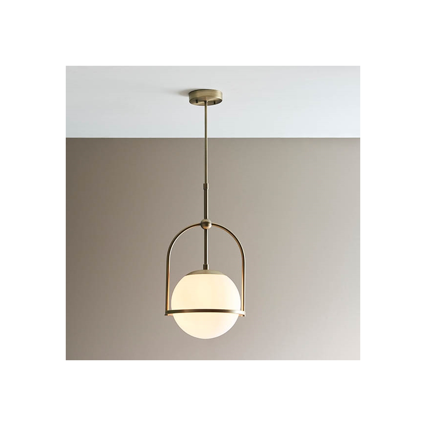 Endon 90844 - Lámpara de techo ONTARIO con varilla 1xE27/10W/230V latón