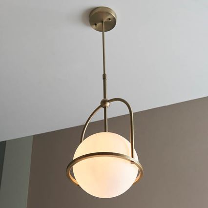Endon 90844 - Lámpara de techo ONTARIO con varilla 1xE27/10W/230V latón