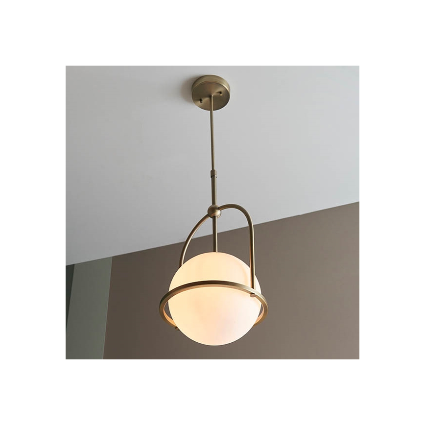 Endon 90844 - Lámpara de techo ONTARIO con varilla 1xE27/10W/230V latón
