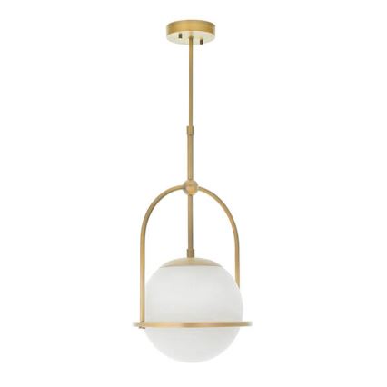 Endon 90844 - Lámpara de techo ONTARIO con varilla 1xE27/10W/230V latón