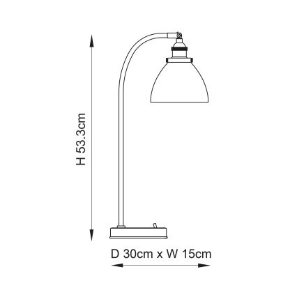 Endon 91740 - Lámpara de mesa HANSEN 1xE14/40W/230V cromo mate