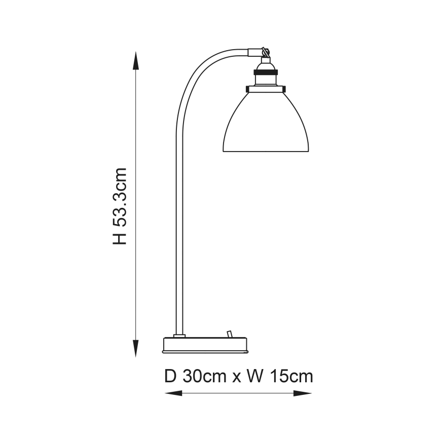 Endon 91740 - Lámpara de mesa HANSEN 1xE14/40W/230V cromo mate