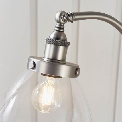 Endon 91741 - Lámpara de pie HANSEN 1xE27/40W/230V cromo mate