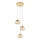 Endon 91971 - Lámpara colgante con cable DIMPLE 3xE14/7W/230V dorada/beige ahumado