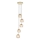 Endon 91972 - Lámpara colgante con cable DIMPLE 5xE14/7W/230V dorado/beige ahumado
